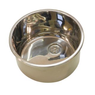 Stainless Steel Round Inset Dental Sink image