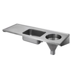 combined sluice sink with basin and drainer