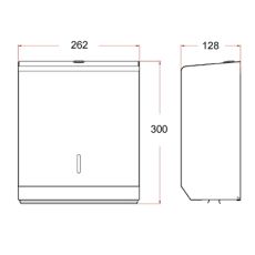 dimensions of large paper towel dispenser