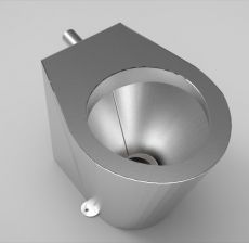 stainless steel back to wall pan