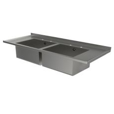 double bowl catering sink