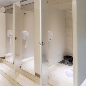 installed squat toilets