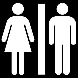 Unisex toilet sign