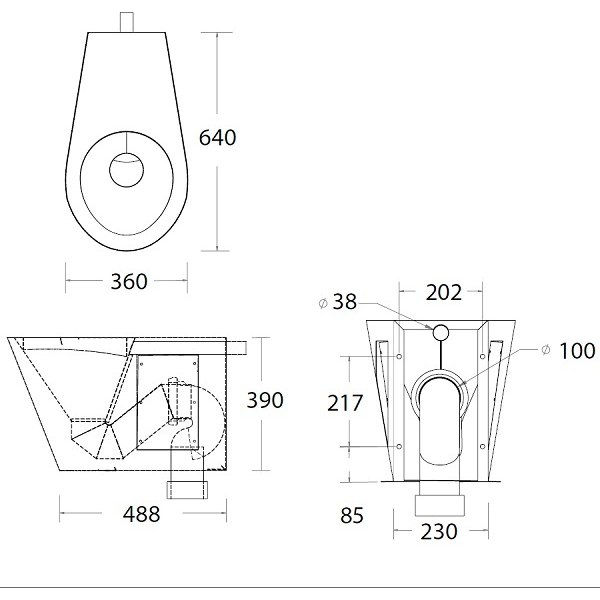 Back To Wall S Trap Stainless Steel Toilet Pan
