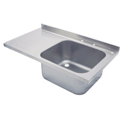 1000mm Single Bowl Single Drainer Catering Sink Top 600mm Projection 1000mm Single Bowl Single Drainer Catering Sink Top 600mm Projection