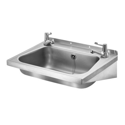 Stainless Steel Wash Hand Basin With Lever Taps Stainless Steel Wash Hand Basin With Lever Taps