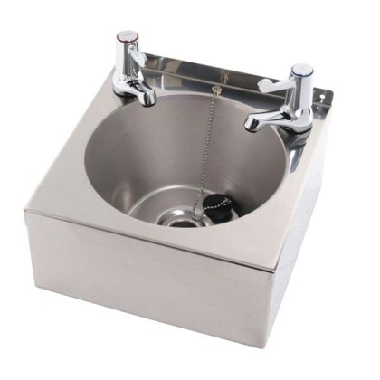 Stainless Steel Mini Wash Basin With Lever Taps Stainless Steel Mini Wash Basin With Lever Taps
