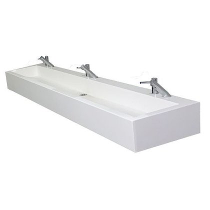 Angled Base Corian Wash Trough Angled Base Corian Wash Trough