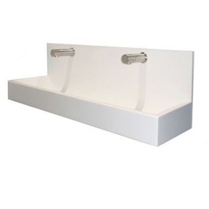Sit-On Splashback Style Wash Trough Sit-On Splashback Style Wash Trough