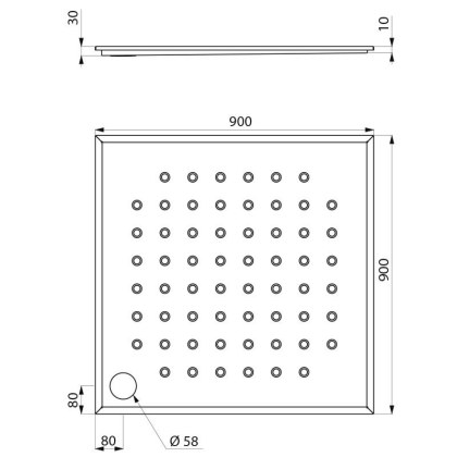 Recessed Stainless Steel Shower Tray 900 x 900mm Recessed Stainless Steel Shower Tray 900 x 900mm
