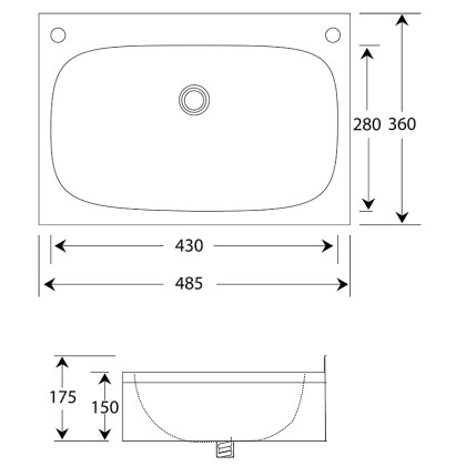 Stainless Steel Wash Basin With Apron Support