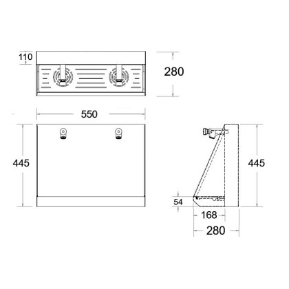 Clearance Double Water Bottle Filling Trough - One Only