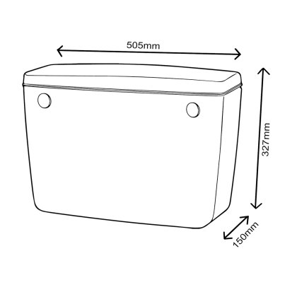 Plastic Auto Cistern 9 or 13.65 Litres