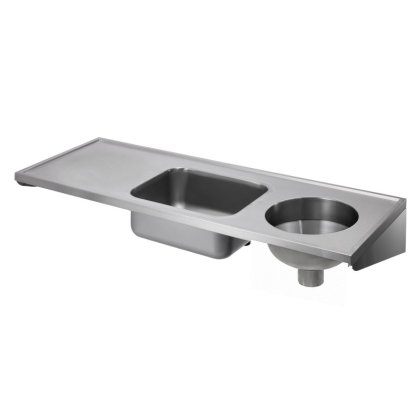 1600mm Combined Sluice Sink (Slop Hopper) with Sink Bowl & Drainer – Right-Hand Sluice 1600mm Combined Sluice Sink (Slop Hopper) with Sink Bowl & Drainer – Right-Hand Sluice