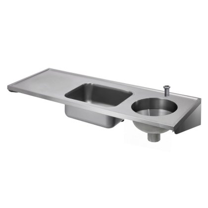 1600mm Combined Sluice Sink (Slop Hopper) with Sink Bowl & Drainer – Right-Hand Sluice 1600mm Combined Sluice Sink (Slop Hopper) with Sink Bowl & Drainer – Right-Hand Sluice