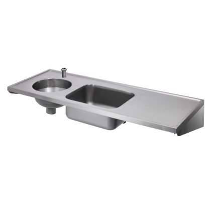 1600mm Combined Sluice Sink (Slop Hopper) with Sink Bowl & Drainer – Left-Hand Sluice 1600mm Combined Sluice Sink (Slop Hopper) with Sink Bowl & Drainer – Left-Hand Sluice