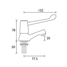 6 Inch Lever Operated Basin Taps
