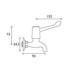 6 Inch Lever Operated Bib Taps