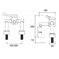 HTM64 Compliant Sink Mounted Lever Operated Tap