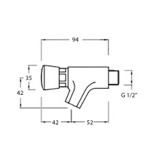 Press Button Bib Tap