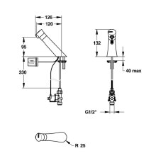 Angled Sensor Tap - Battery Supply