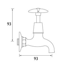 Cross Head Wall Mounted Bib Taps