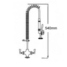 Super Short Pot Wash Tap - Single Tap Hole Super Short Pot Wash Tap - Single Tap Hole