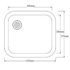 Stainless Steel Large Inset Dental Sink