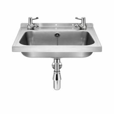Stainless Steel Wash Hand Basin With Lever Taps