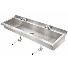 Hand Wash Troughs With Knee Operated Taps
