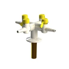 Four Way Bench Mounted Gas Tap