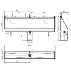 1800mm Trough Urinal - Back or Top Entry 1800mm Trough Urinal - Back or Top Entry