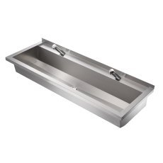 Commercial Wash Trough With Infra Red Sensor Taps
