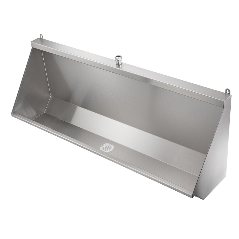wide channel stainless steel urinal