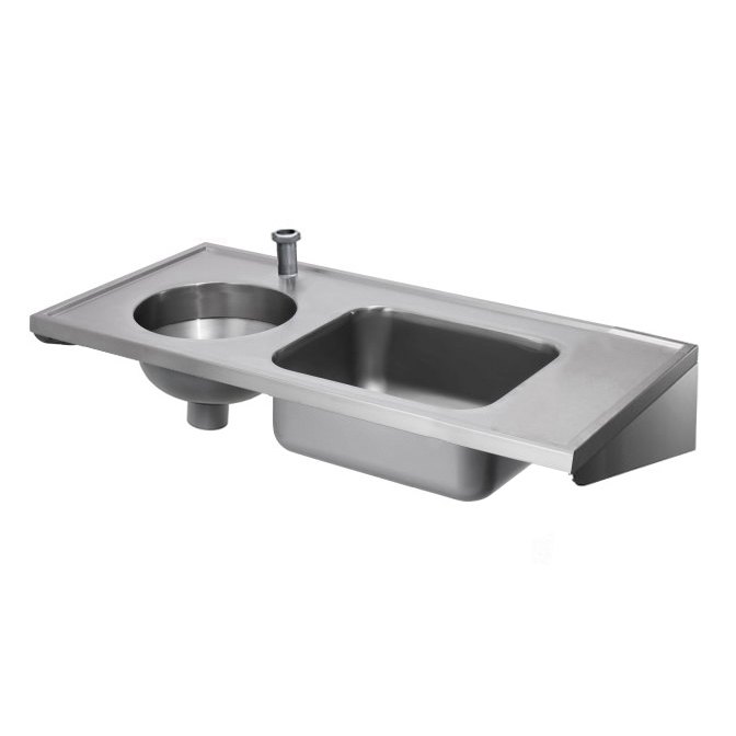 1200mm sluice sink and sink bowl - left hand