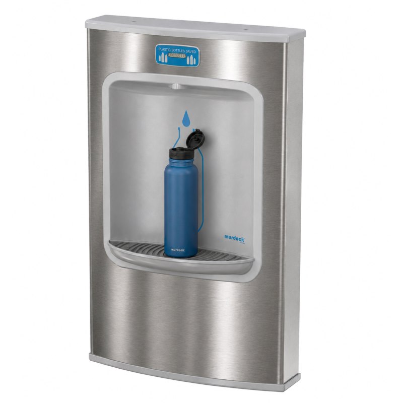 Wall mounted bottle filler
