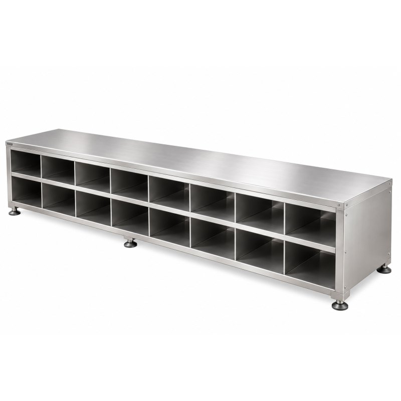 enclosed stainless steel step over bench