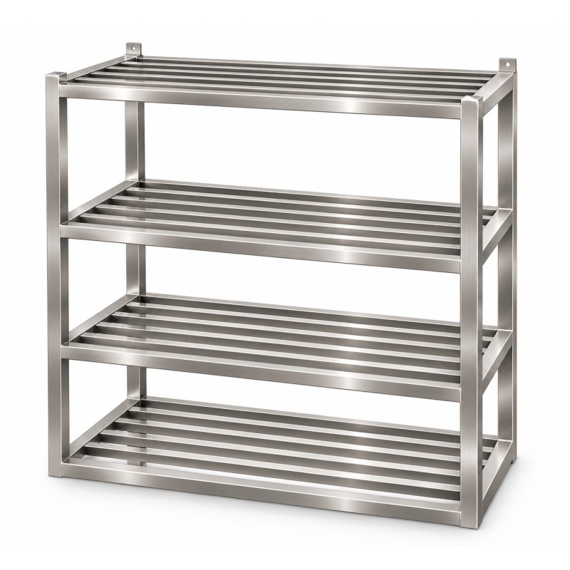 stainless steel cleanroom shelving unit