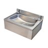 stainless steel wash basin with lever taps