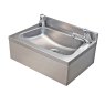 wash basin with press button taps