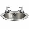 Stainless Steel Inset Wash Basin With Lever Taps Stainless Steel Inset Wash Basin With Lever Taps