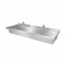 Commercial Wash Trough With Press Button Taps Commercial Wash Trough With Press Button Taps