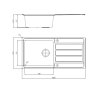 Dimensioned drawing square bowl kitchen sink