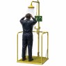 platform-operated-emergency-shower-and-eyewash-in-use