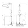 dimensions of platform operated safety shower and eyewash