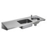 top entry DUHS right hand combined sluice sink, drainer and sink bowl