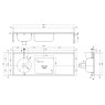 rear entry duhs sluice sink dimensions - left hand