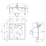 top entry 600 x 600mm slop hopper dimensions