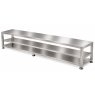 open two shelf step over benches