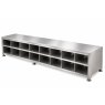 enclosed stainless steel step over bench